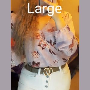 💐Light Purple Floral Top 💐